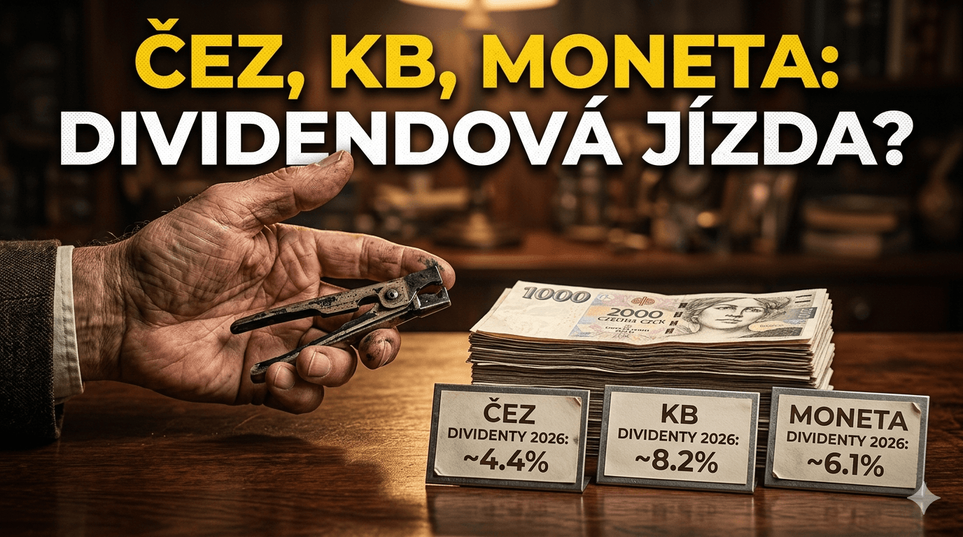 České dividendové akcie 2026: Jak si vybudovat pasivní příjem z ČEZ, KB a Monety (a kolik kapitálu na to potřebuješ)